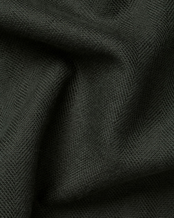 Herringbone Overshirt - Khaki Green
