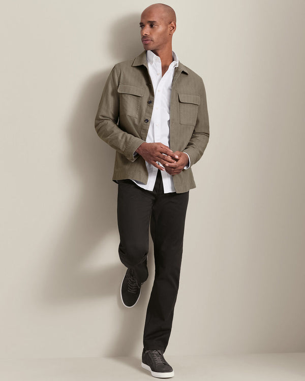Herringbone Overshirt - Taupe