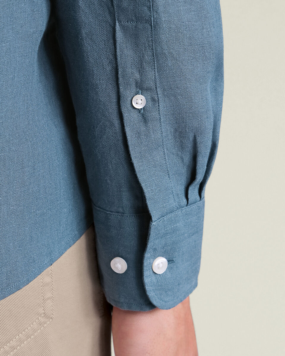 Pure Linen Shirt – Airforce Blue