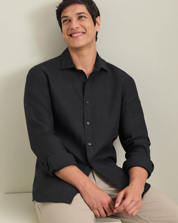 Pure Linen Shirt – Black