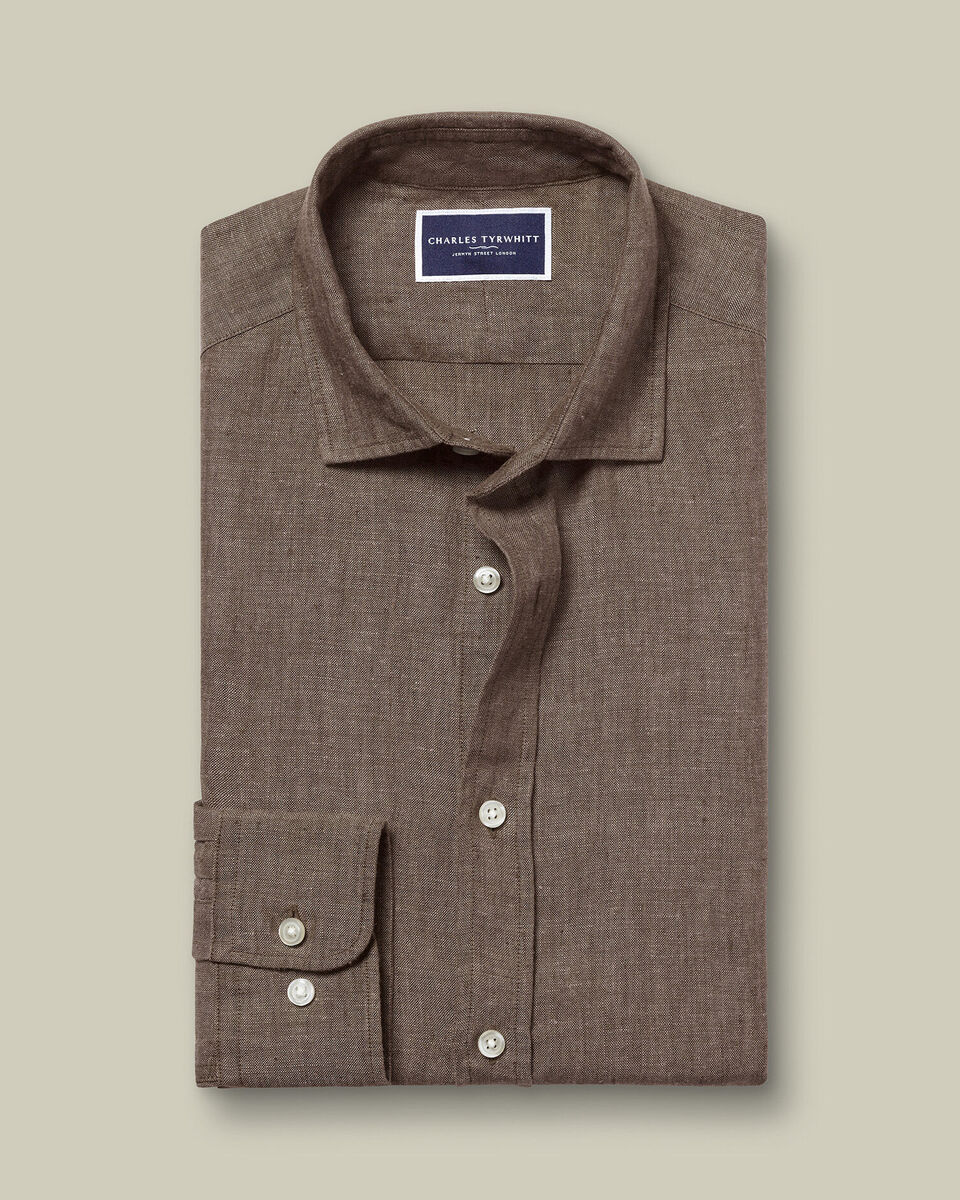 Pure Linen Shirt - Mocha