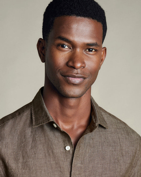 Pure Linen Shirt - Mocha