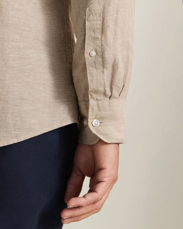 Pure Linen Shirt - Oatmeal