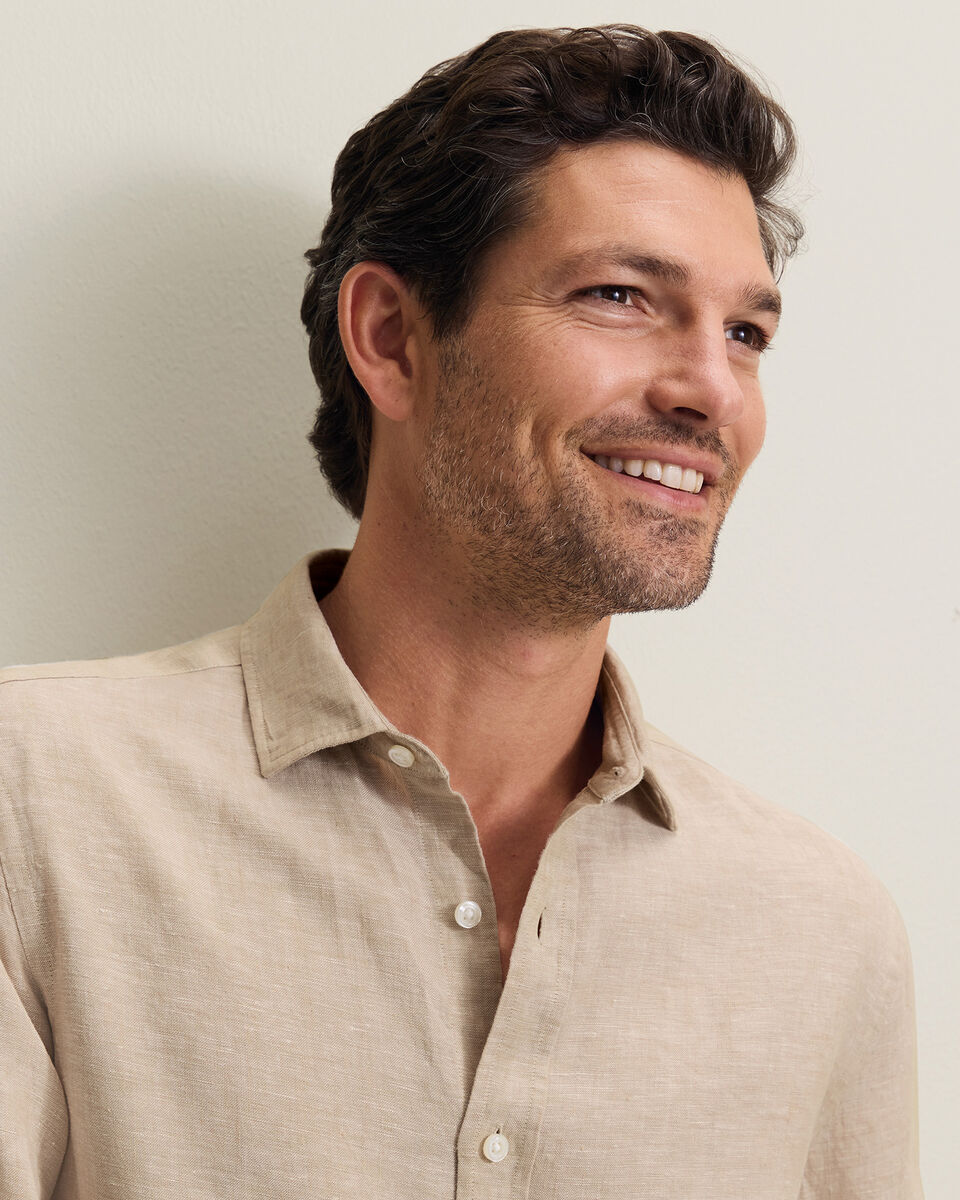 Pure Linen Shirt - Oatmeal