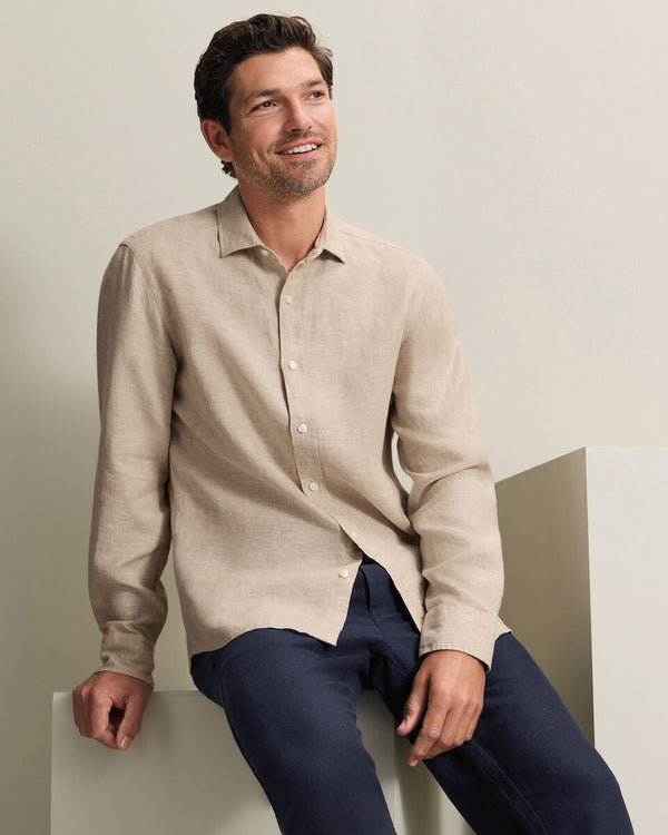 Pure Linen Shirt - Oatmeal