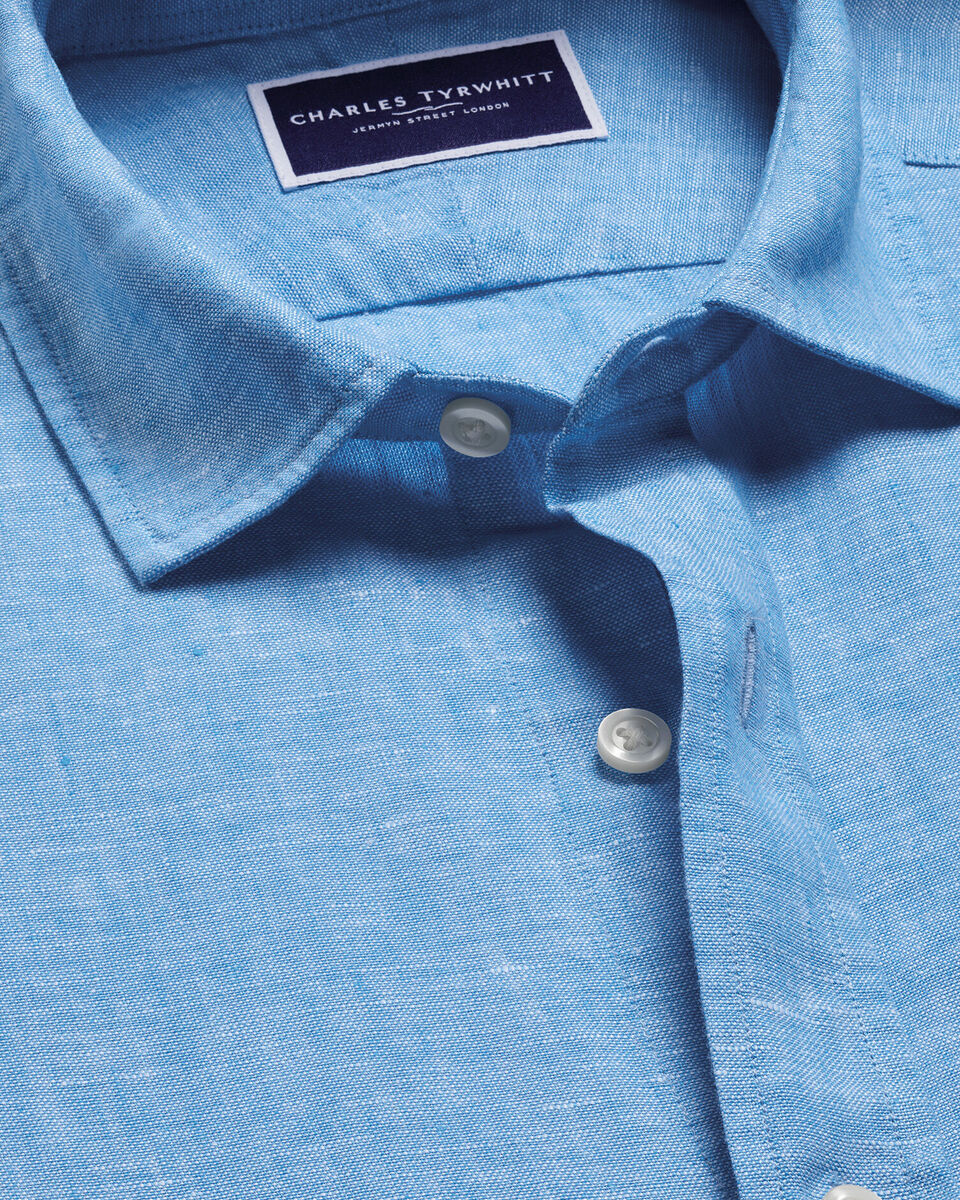 Pure Linen Shirt - Ocean Blue Secondary image