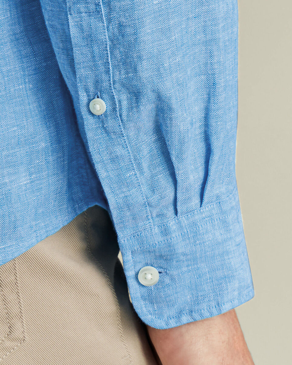 Pure Linen Shirt - Ocean Blue