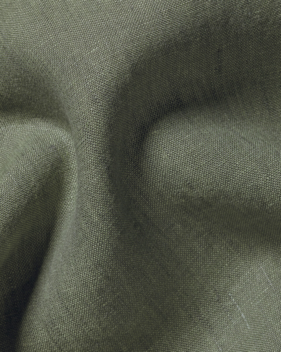 Pure Linen Shirt - Olive Green