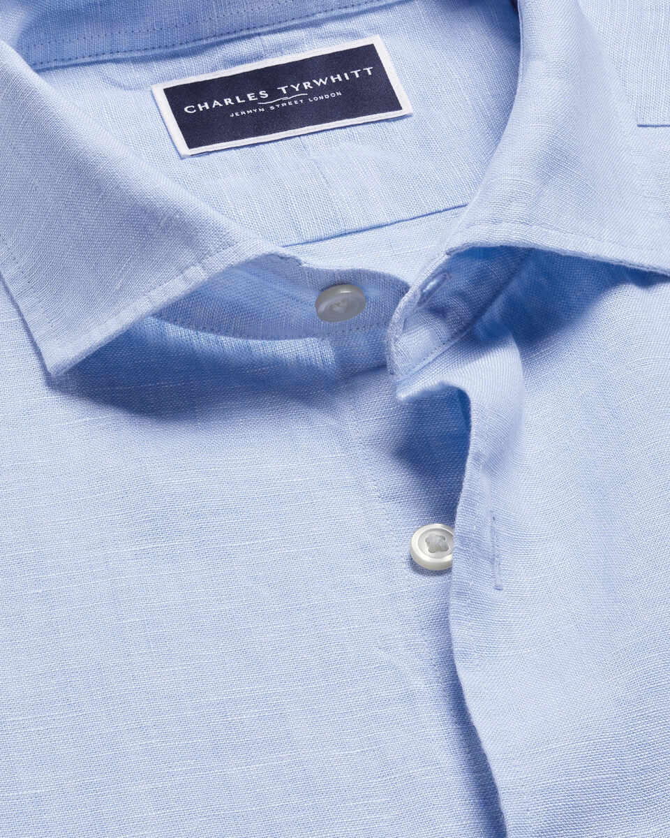 Pure Linen Shirt – Sky Blue Secondary image