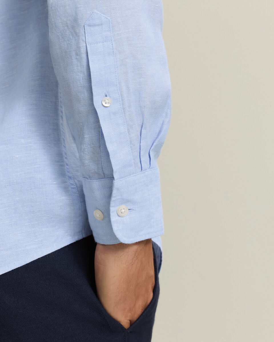 Pure Linen Shirt – Sky Blue