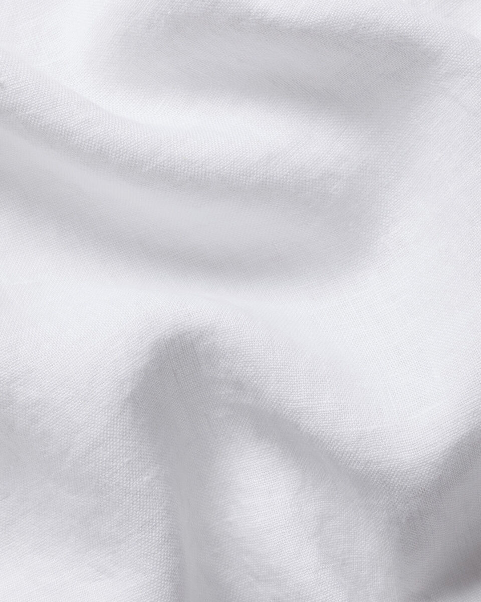 Pure Linen Short Sleeve Shirt - White