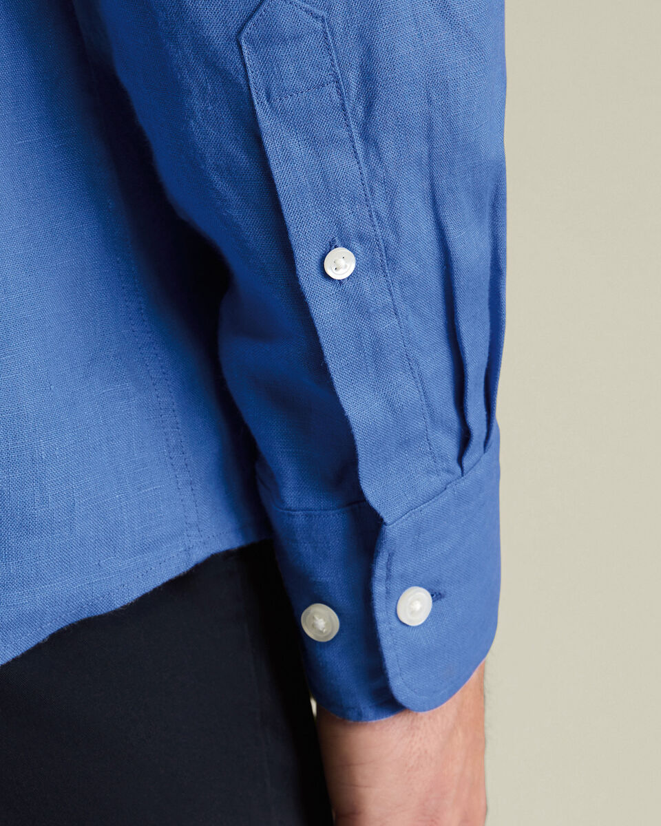 Pure Linen Shirt – Cornflower Blue
