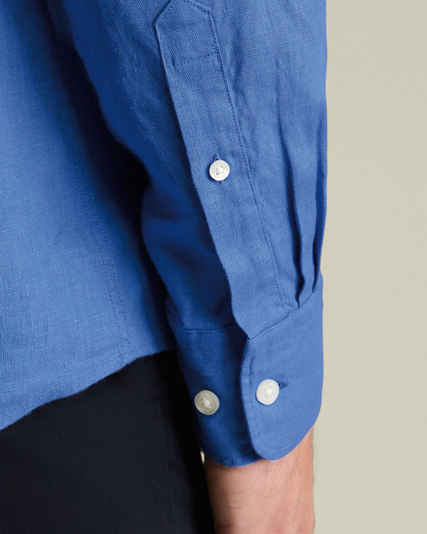 Pure Linen Shirt – Cornflower Blue