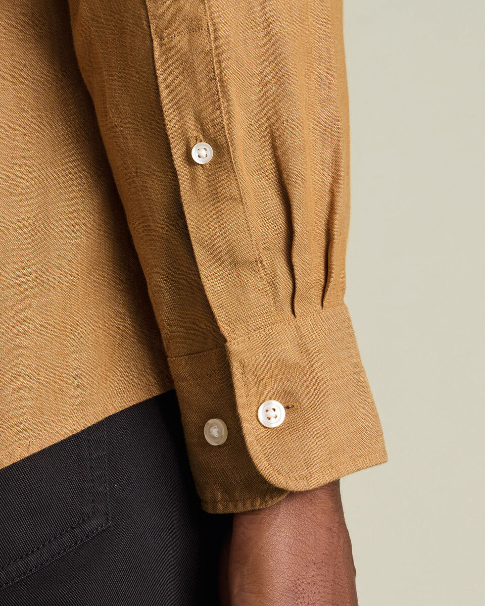 Pure Linen Shirt – Gold