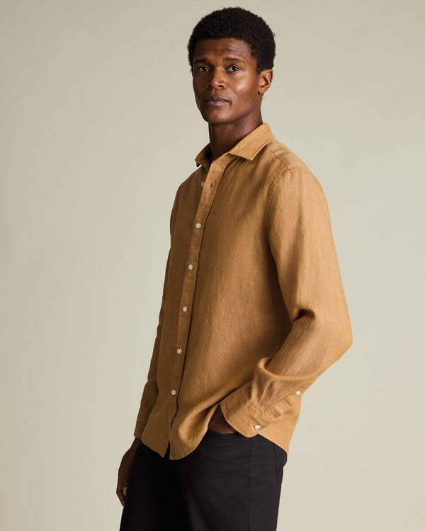 Pure Linen Shirt – Gold