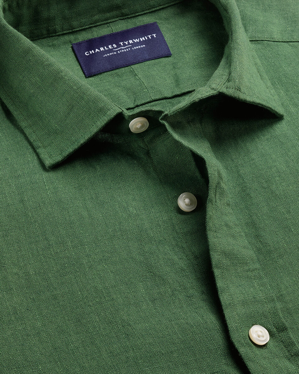 Pure Linen Shirt - Green