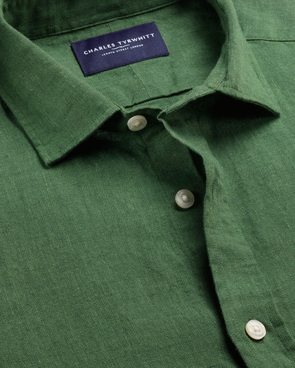 Pure Linen Shirt - Green