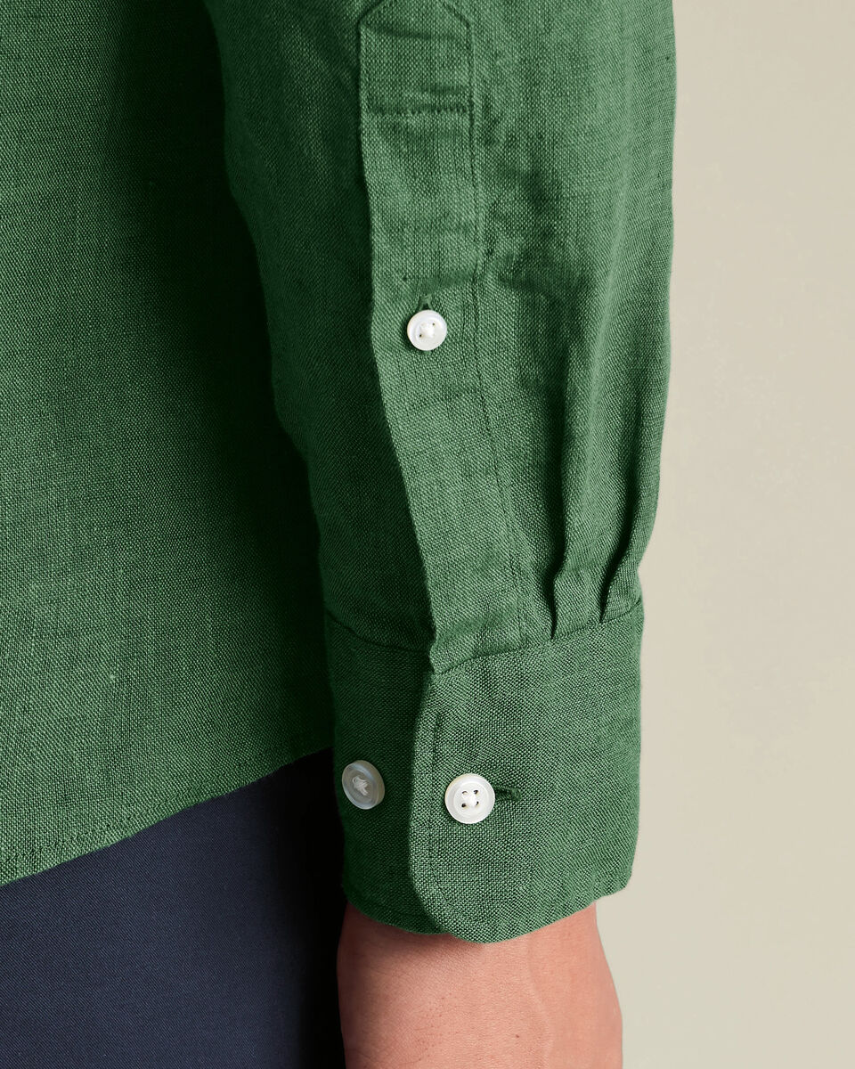 Pure Linen Shirt - Green