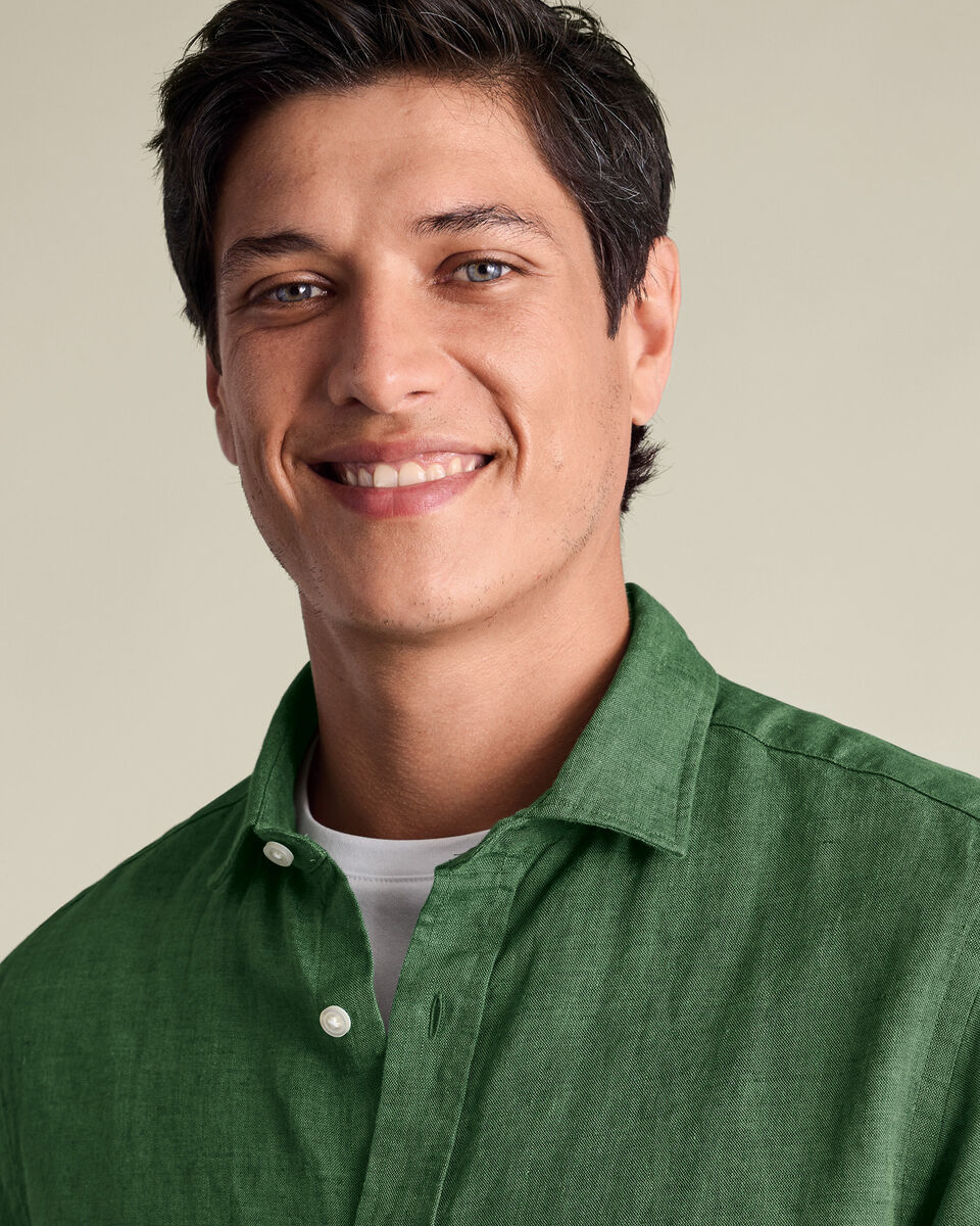 Pure Linen Shirt - Green