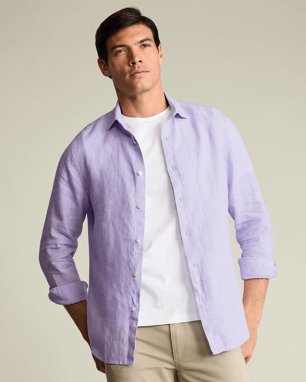 Pure Linen Shirt - Lilac