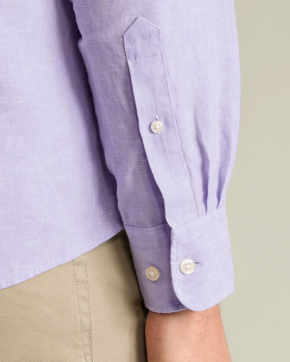Pure Linen Shirt - Lilac
