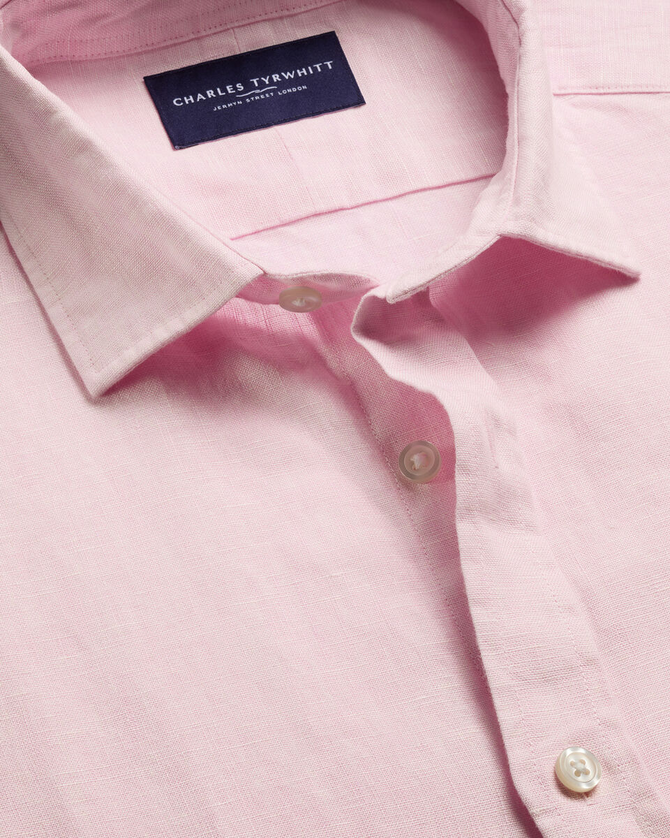 Pure Linen Shirt - Pink Secondary image