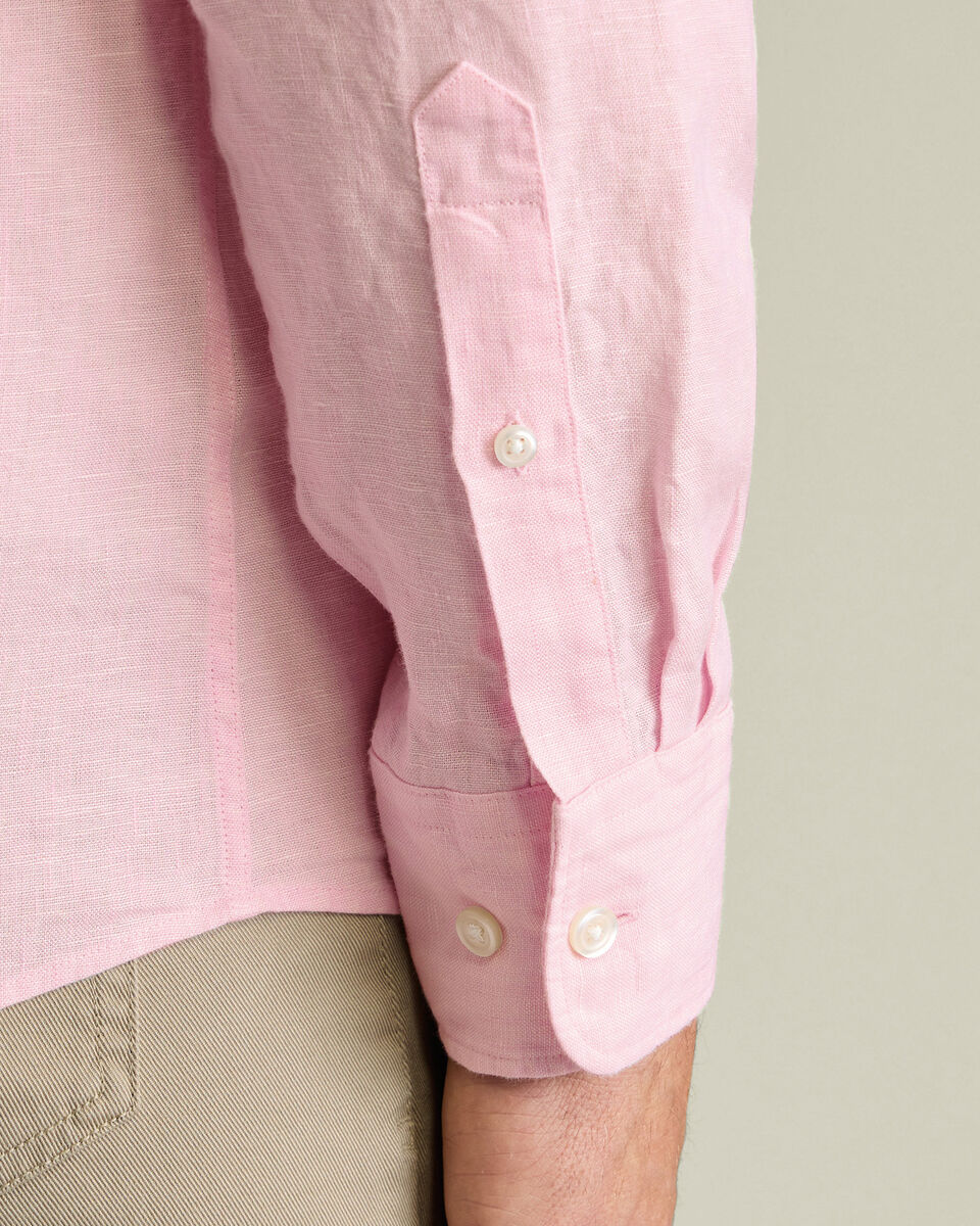 Pure Linen Shirt - Pink