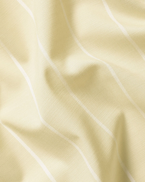 Short Sleeve Non-Iron Stretch Poplin Shirt - Yellow