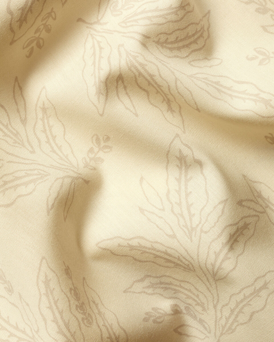 Short Sleeve Non-Iron Poplin Print Shirt - Yellow