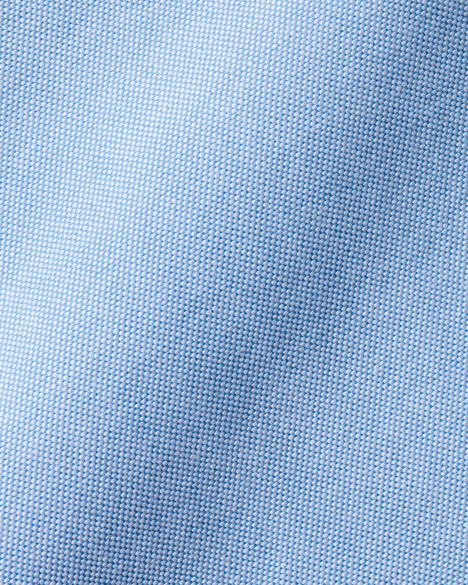 Short Sleeve Stretch Washed Oxford Shirt - Sky Blue