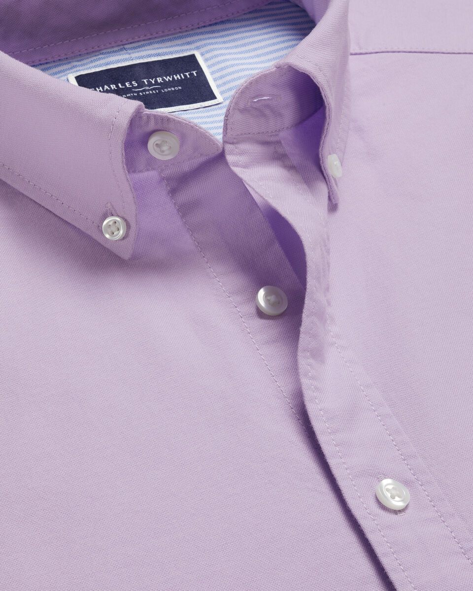 Stretch Washed Oxford Shirt - Lilac