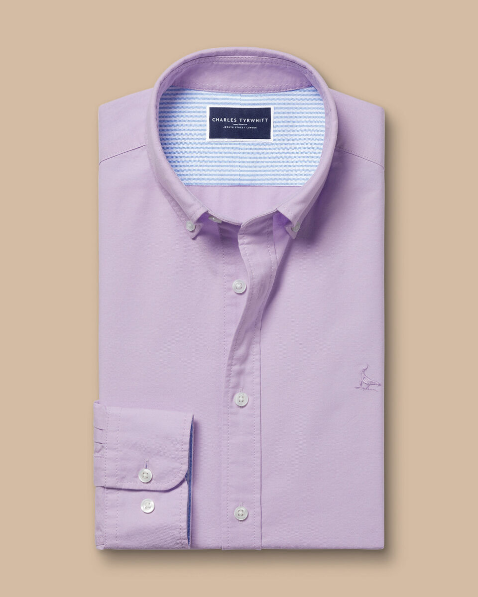 Stretch Washed Oxford Shirt - Lilac