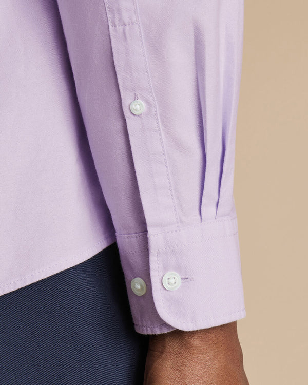 Stretch Washed Oxford Shirt - Lilac