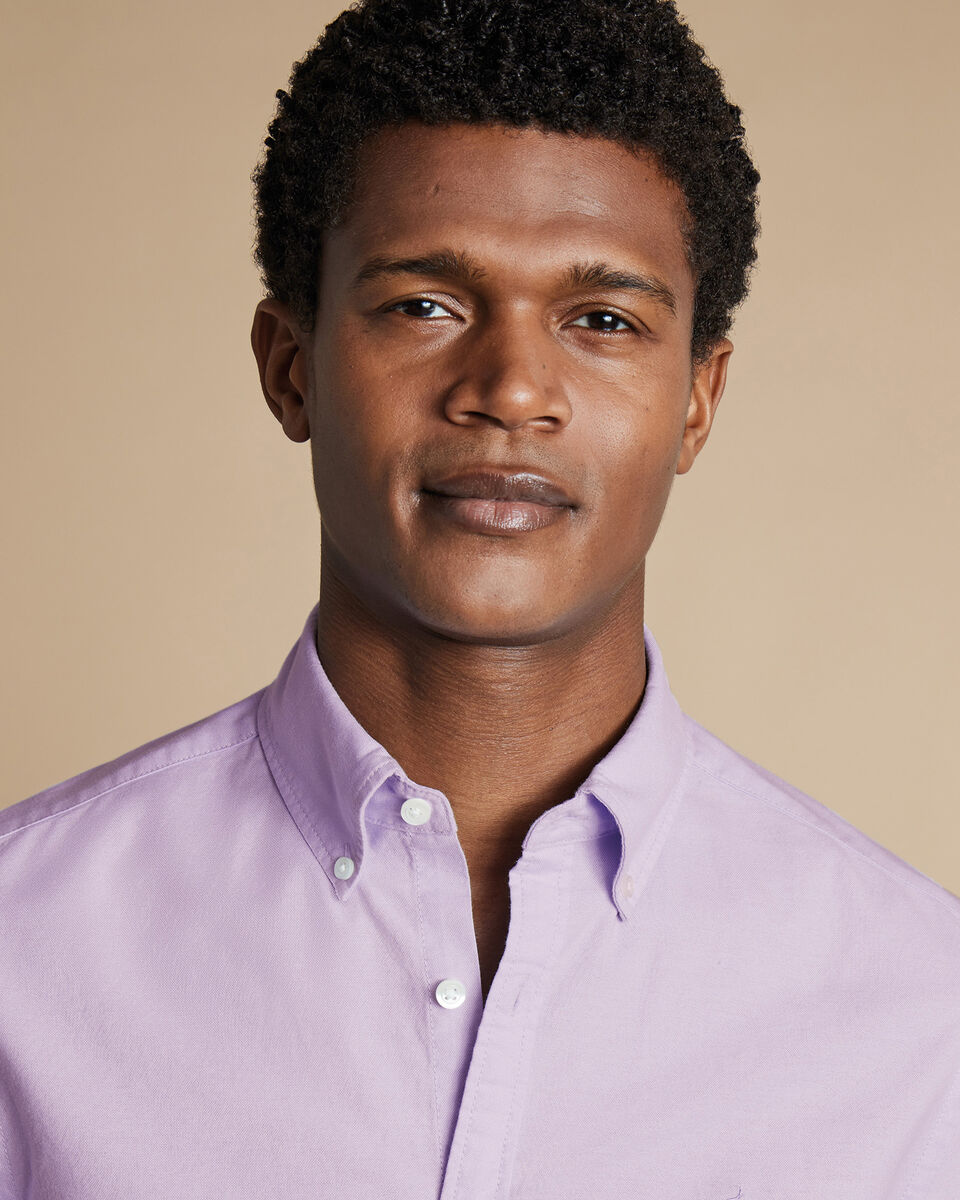 Stretch Washed Oxford Shirt - Lilac