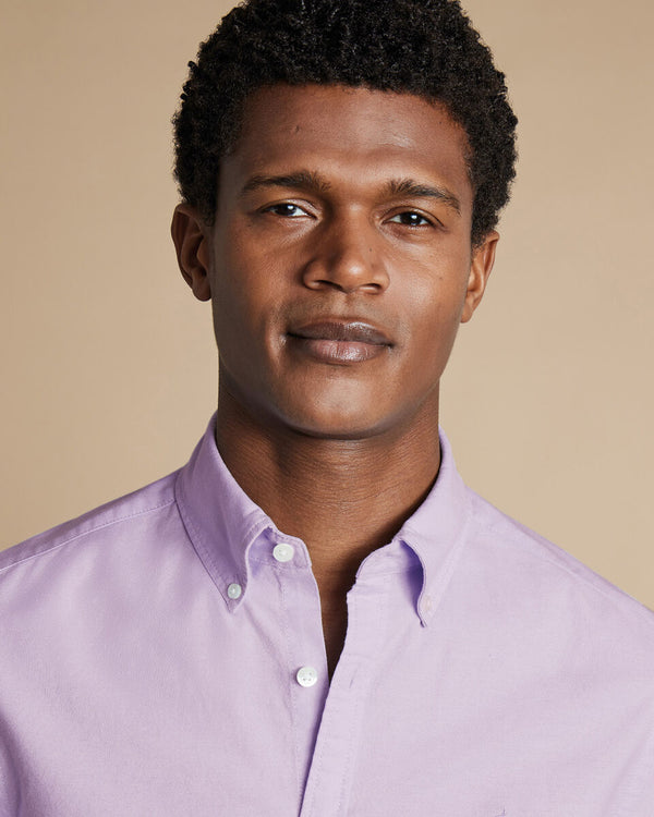 Stretch Washed Oxford Shirt - Lilac