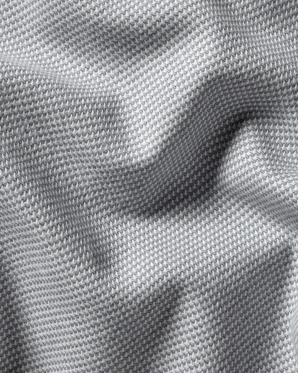 Textured Flannel Shirt - Light Gray
