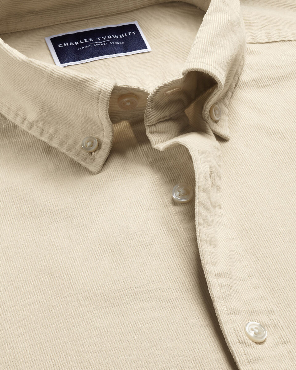 Corduroy Stretch Shirt - Cream
