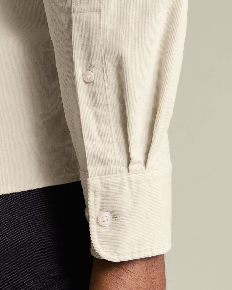Corduroy Stretch Shirt - Cream