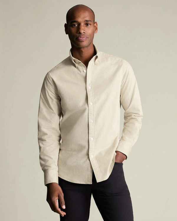 Corduroy Stretch Shirt - Cream