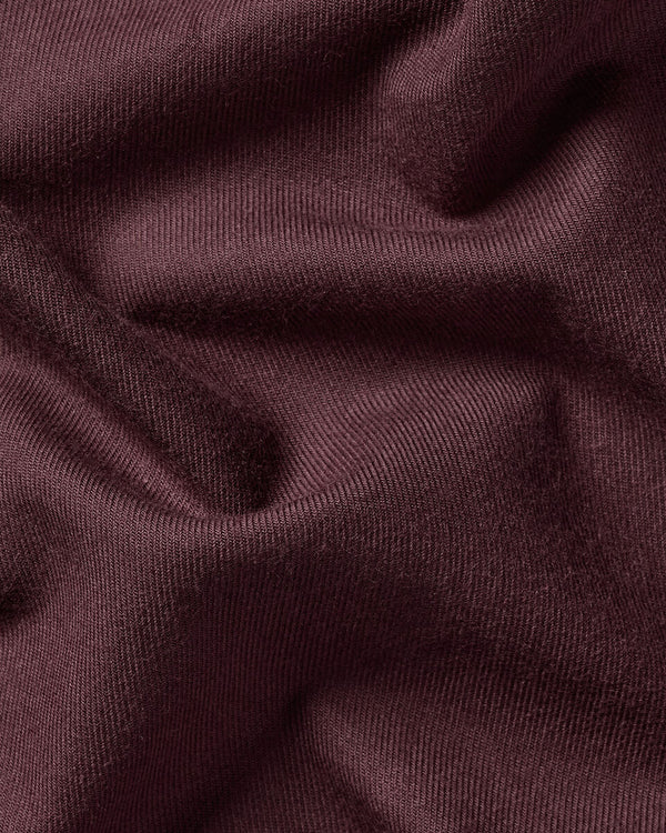 Brushed Flannel Shirt - Burgundy
