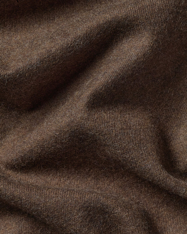 Brushed Flannel Shirt - Chocolate Brown