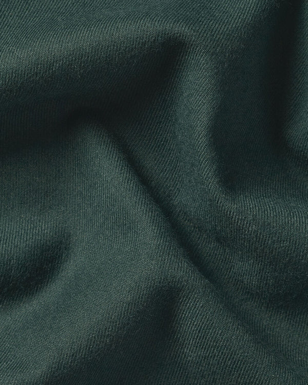 Brushed Flannel Shirt - Forest Green