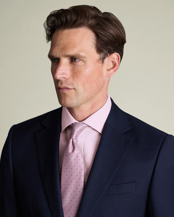 Non-Iron Stretch Burlington Weave Shirt - Pink