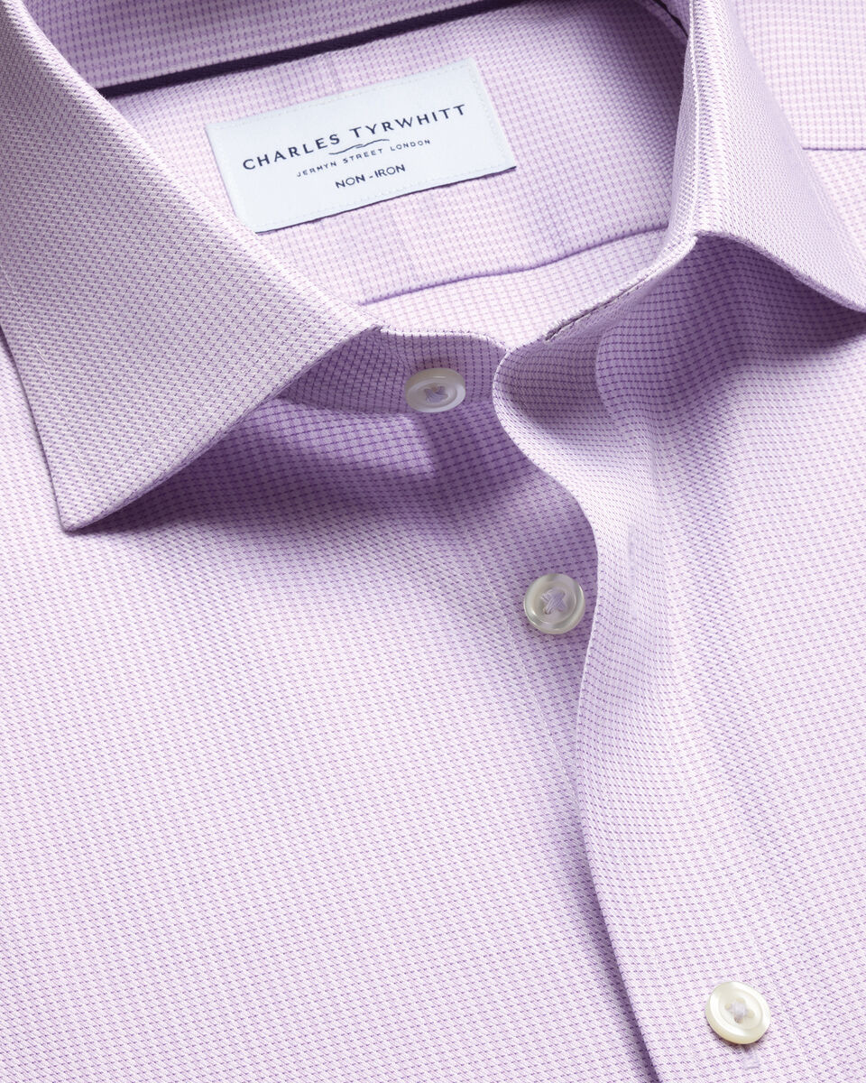 Non-Iron Stretch Greenwich Weave Shirt – Lilac