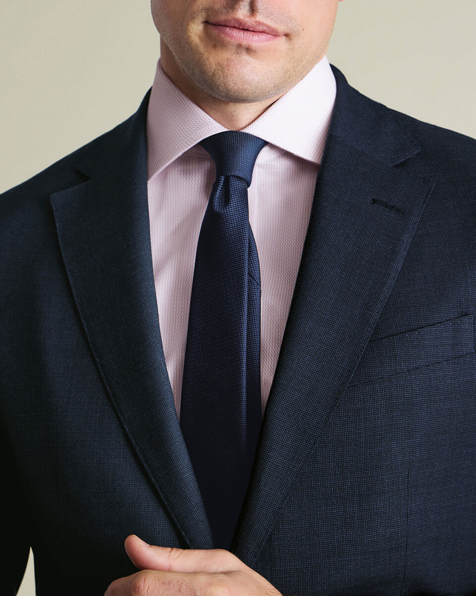 Non-Iron Stretch Greenwich Weave Stripe Shirt - Pink