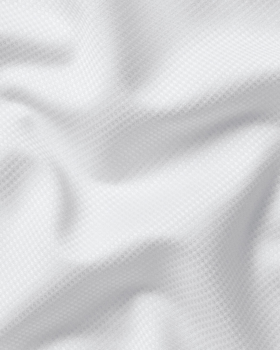 Non-Iron Stretch Greenwich Weave Shirt – White