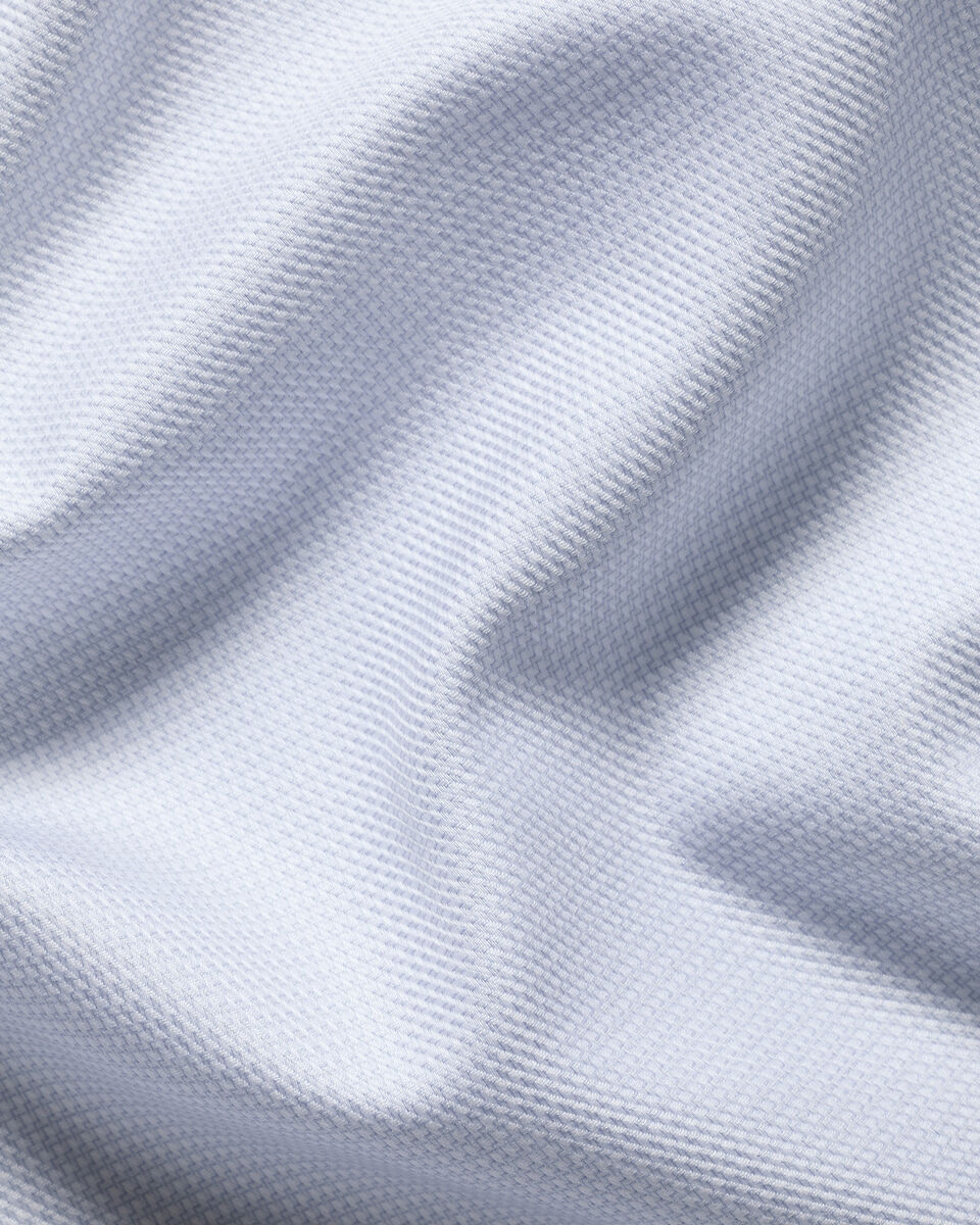 Non-Iron Stretch Trafalgar Weave Shirt - Ice Blue