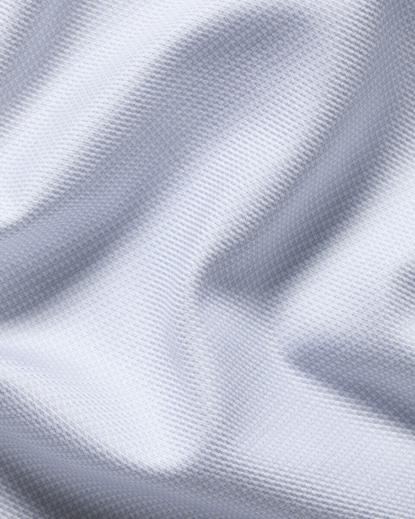 Non-Iron Stretch Trafalgar Weave Shirt - Ice Blue