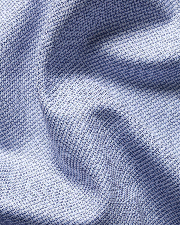 Non-Iron Stretch Trafalgar Weave Shirt - Indigo Blue