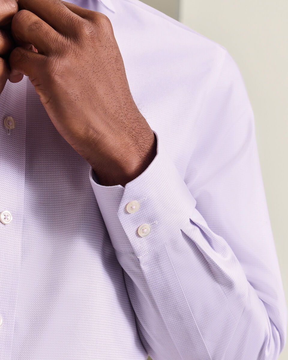 Non-Iron Stretch Trafalgar Weave Shirt - Lilac